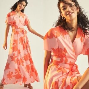 Hutch Anthropologie Floral Wrap dress